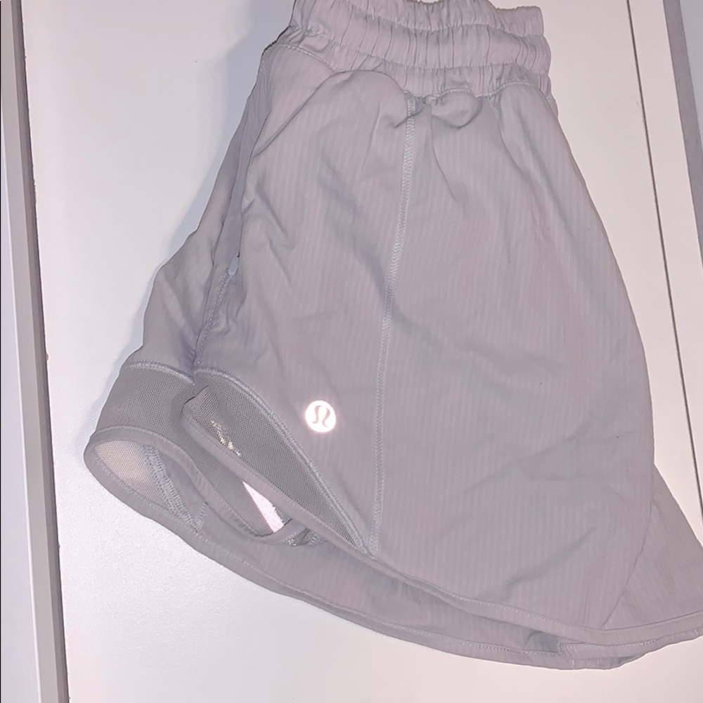 white lululemon shorts